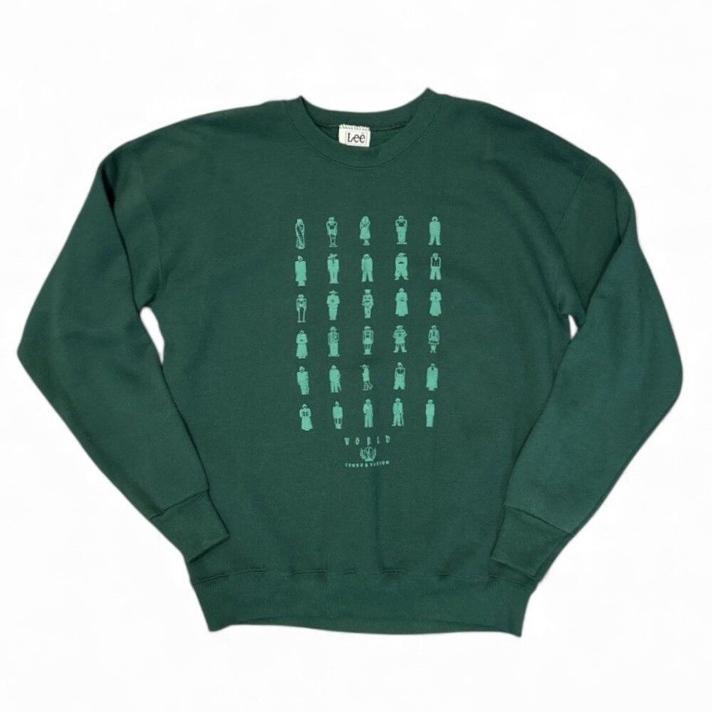 Vintage World Conservation Sweatshirt Mens XL Green Made in USA Heavyweight 90s